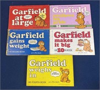 (5) 1980’s Garfield paperback  and a hardback