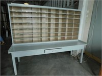 Table with mail slots