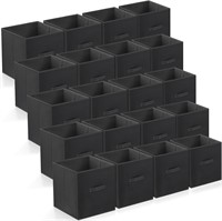 20 Pcs 11 Cube Storage Bins  Foldable-Black
