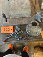 Antique B+O Railroad Lock with Key