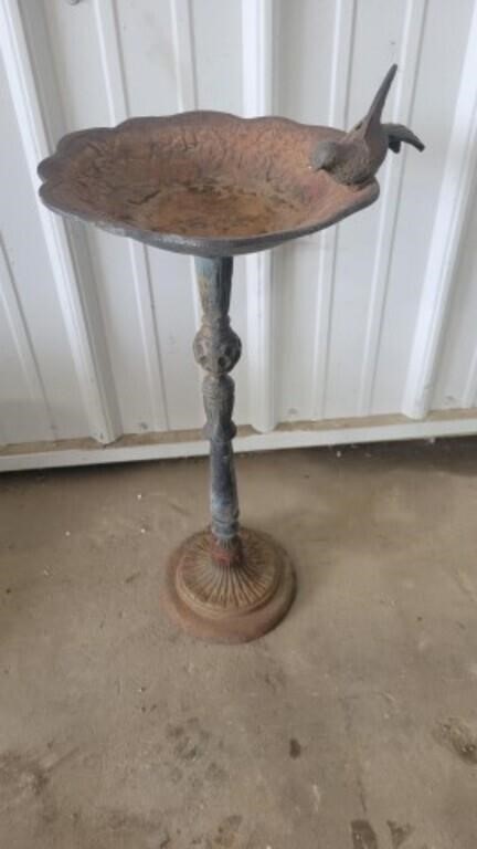 Cast iron bird bath