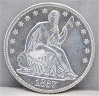 1857-O Seated Liberty Half Dollar.