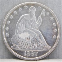 1887 Seated Liberty Half Dollar.
