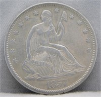 1857-S Seated Liberty Half Dollar.