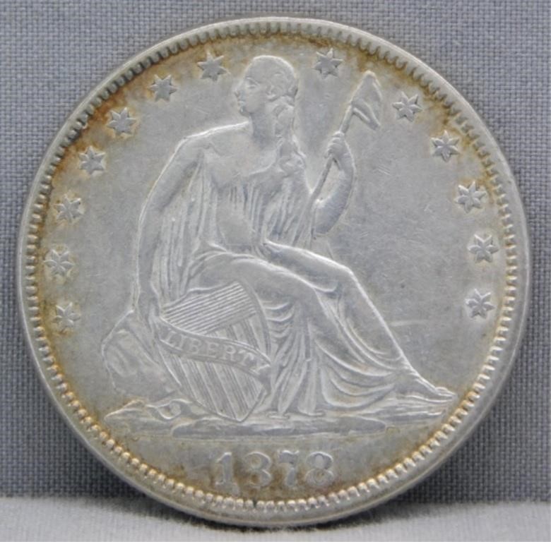 1878 Seated Liberty Half Dollar.