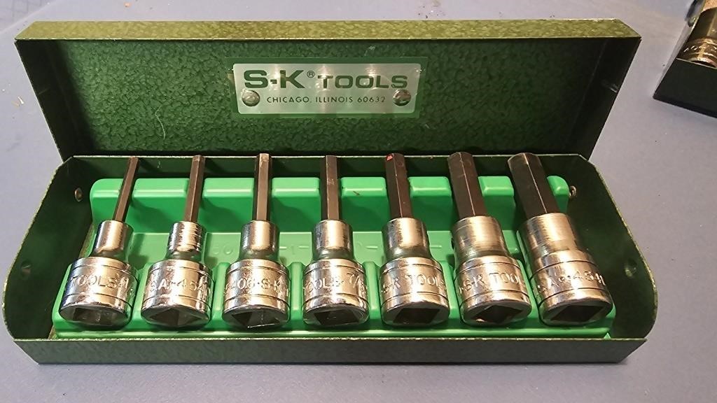 SK Tools Vintage 1 / 8 thru 3 / 8 7 piece Set in