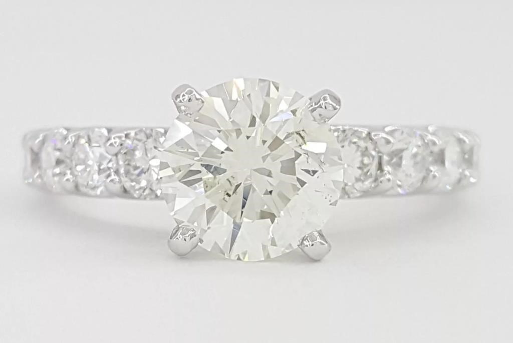 2.50 Ct Lab Grown Round Cut Diamond Ring 14 Kt