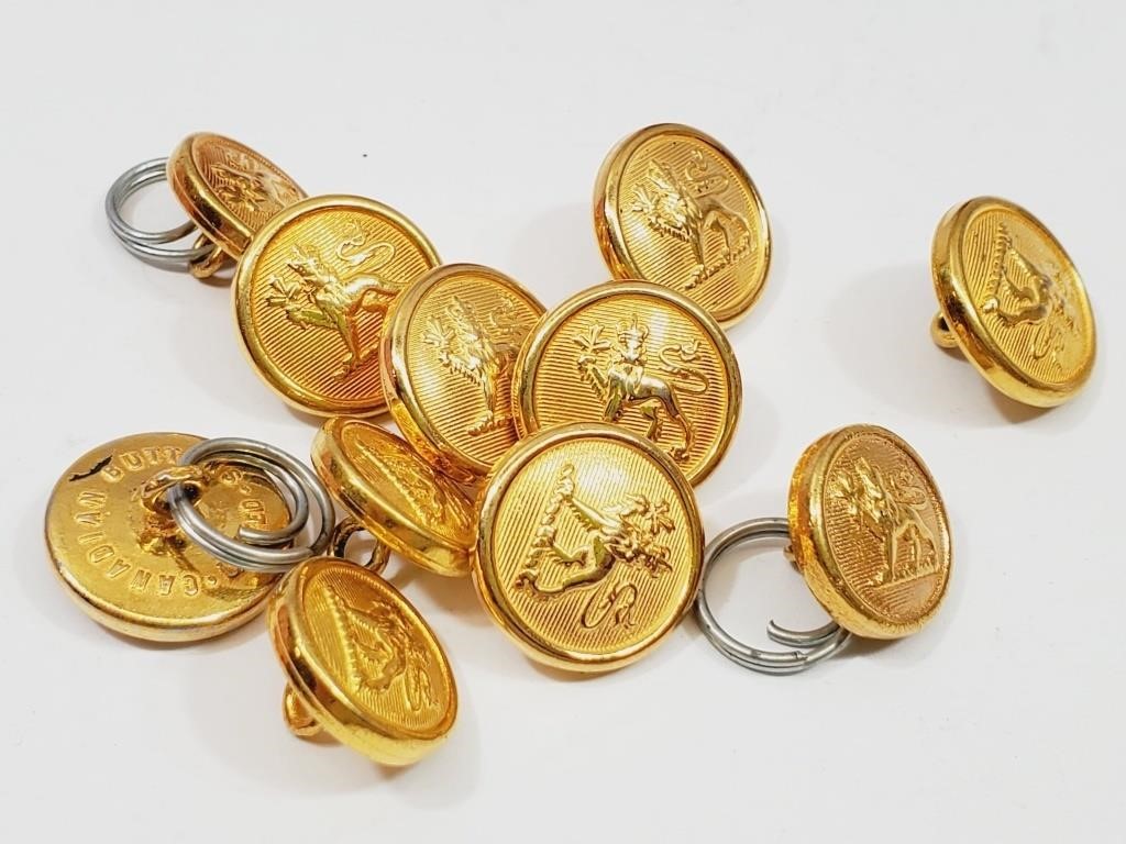 Canadian Military Brass Buttons