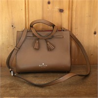 Kate Spade Brown Pebbled Leather Purse Bag