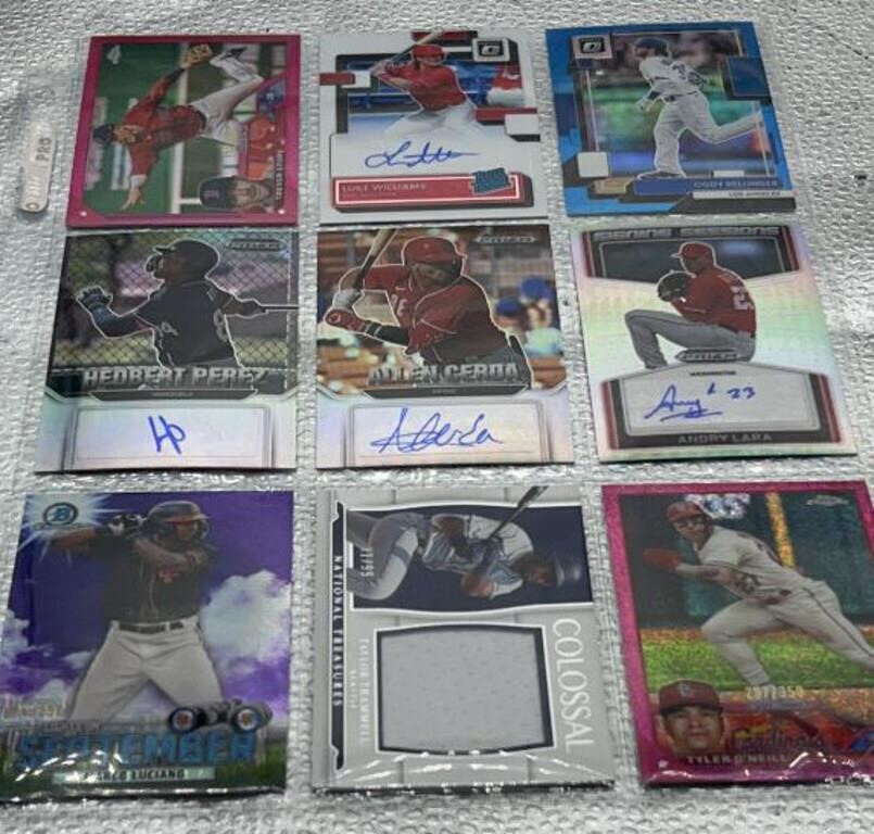 Topps baseball jersey cards - some autographed