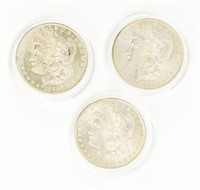 Coin (3) 1883-O Morgan Silver Dollars, AU