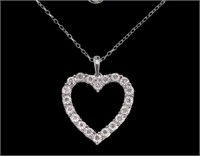 Brilliant Natural Diamond Heart Necklace