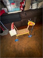 Vintage Playskool hobbyhorse scooter Wood