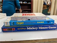 Mickey Mouse, Casper, & Hi-Q VTG Board Games