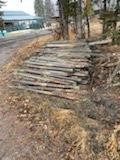 6 ft used posts, 3.5 inch to 4 inch, pile of 50