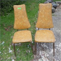 2 MID CENTURY MODERN CHAIRS- NEED RE-UPHOLSTERED