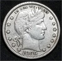 1899-P Barber Silver Quarter