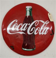 "Coca-Cola" Single-Sided Porcelain Button Sign