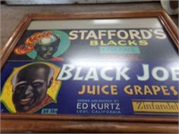Vintage Black Joe Juice label/Stafford Grapes