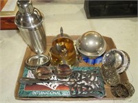 COLLECTION OF OLD MISC SILVER PLATED ITEMS