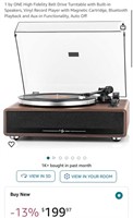 RECORD TURNTABLE (OPEN BOX, NEW)