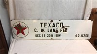Porcelain Texaco sign. 12 x 48