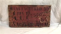 Antique wooden sign
