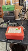 CO-OP ELECTRIC FENCE CHARGER, DRILL PRESS & TRAY