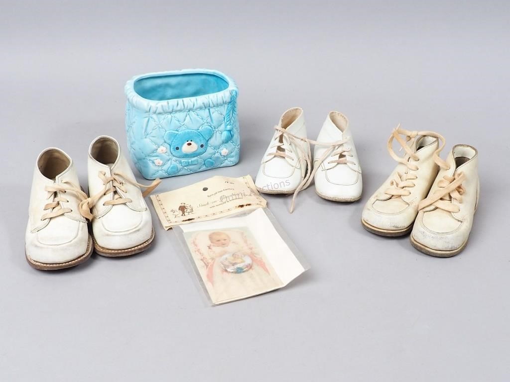 Baby Shoes, Pin and Planter & Mobile