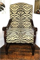 Sam Moore Zebra Print Arm Chair