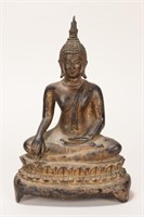 Good Late 19th Century Thai Bronze Buddha,