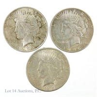 Silver Peace Dollars (3)