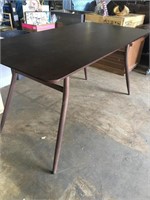 Wood Top Table w/Wood Looking Metal Legs