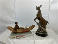 Ceramic Deer Decanter Miller 1963 14"H +
