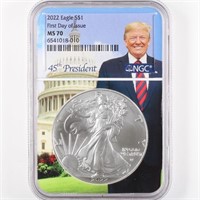 2022 Silver Eagle NGC MS70 FDOI