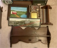 Hand Painted Tray & Assorted Household Decor