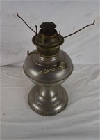 Vintage Oil Lamp Aluminum Large