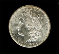 Coin 1881-S Morgan Silver Dollar-Gem BU DMPL