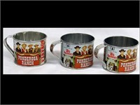 LOT OF THREE BONANZA 20th ANNIVERSARY TIN CUPS