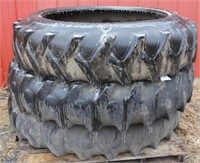 (3) 12.4 x 38 tires