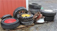 Assorted tires and rims