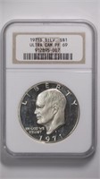 1971-S Silver Ike NGC PF69 Peg Leg