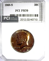 1968-S Kennedy PCI PR70 GOLDEN TONING