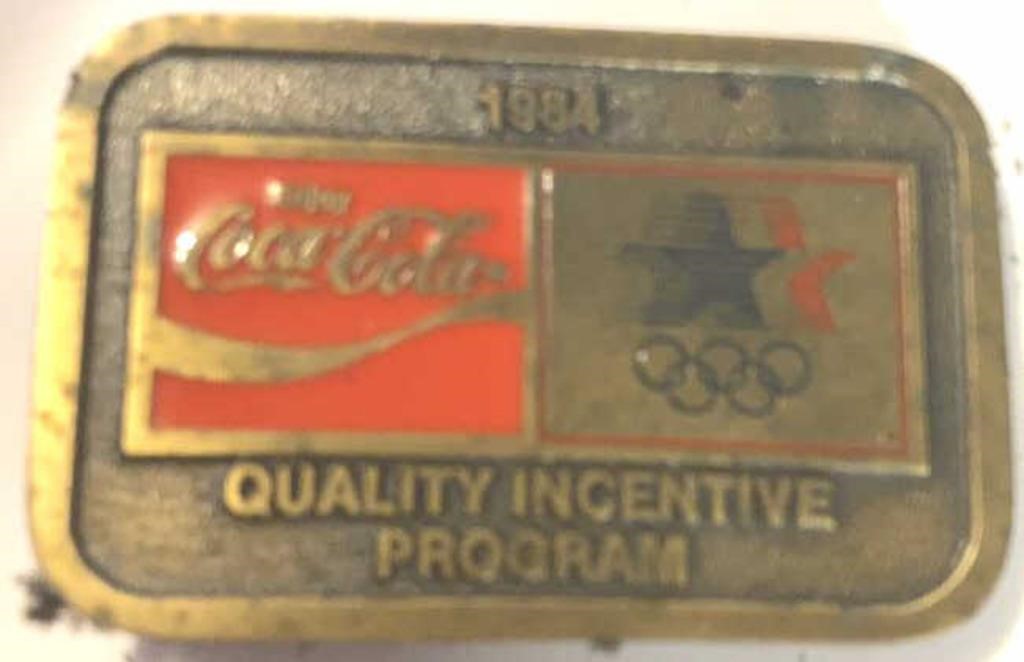 1984 COCA COLA Belt Buckle