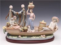 Lladro "Carnival Time" Boat Figural Group.