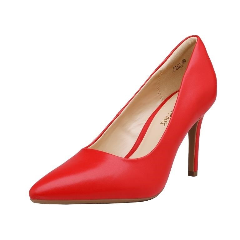 WF5133  PAIRS High Stiletto Heels RED Size 8.5
