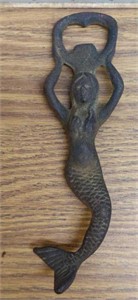Cast iron bottle opener mermaid