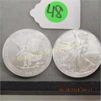 GROUP OF 2-2024 BRILLIANT UNCIRCULATED AMERICAN