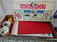 Vintage Monopoly game and more game pieces and