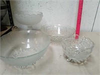 Decorative glass candy dishes and bowls